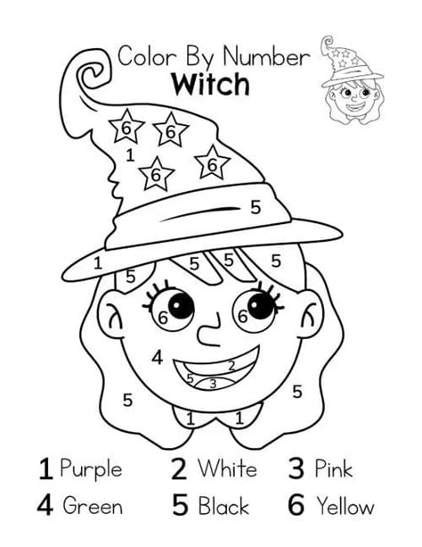 Witch Color by Number: A Fun and Engaging Activity for All Ages